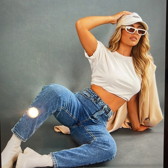 PLT Vintage wash MOM jeans Size 8 us et taille EU 40 - Picture 3 of 4